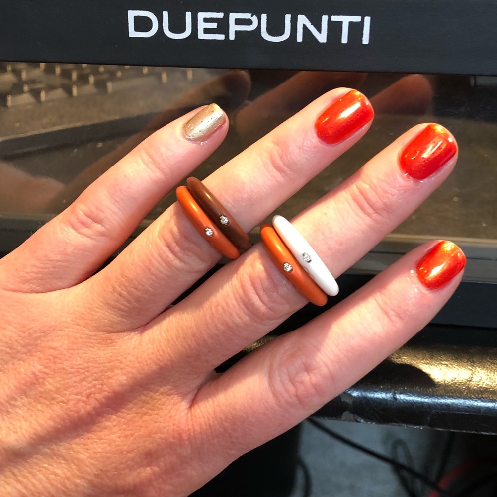 SALE•Duepunti Diamond & Silicone rings from Italy